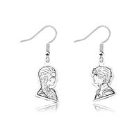 WSNANG Fantasy Novel Dragon Wing Inspired Gift Violet and Xaden Earrings Empyrean Book Series Jewelry Dragon Rider Gift Bookish Merchandise, 1.2inch*0.98inch, Stainless Steel, No Gemstone