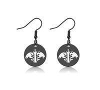 WSNANG Fantasy Novel Fighting Dragons Wing Earrings Dragons Wing Book Lover Gift Novel Series Gift, 2.5*2.5cm, Metal, alloy