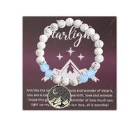 WSNANG Fantasy Novel Inspired Jewelry Starlight Bracelet Necklace Book Series for Book Lover, 1.18inch, Stainless Steel, No Gemstone