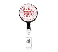 WSNANG Forensic Science Badge Reel Retractable ID Holder for Crime Scene Investigator Lab Tech Gift (Forensic Badge2)