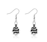 WSNANG Funny Bowling Earrings Nothing is ed Here Dude Lebowski Inspired Jewellery Crime Movie Fans Gift, 1.2inch*0.98inch, Stainless Steel, No Gemstone