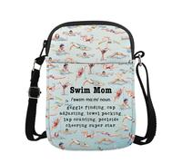 WSNANG Funny Swimming Gifts Swim Mom Gifts Crossbody Bag With Zipper Swim Coach Appreciates Gifts, Swim Mom, Modern