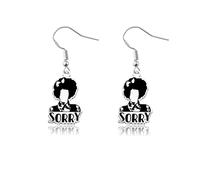 WSNANG Gilly Sorry Earrings Live TV Show Lover Jewelry TV Series Merchandise Comedy Lovers Gifts, 2cm*2cm, Stainless Steel, No Gemstone
