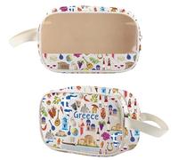 WSNANG Greece Themed Inspired Waterproof Clear Toiletry Pouch Ancient Greek Merch Greek Mythology Gifts, Greece CMB