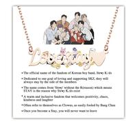 WSNANG Korean Group Gift Love stay Necklace Fans Jewelry Gift Music Lover Merchandise, Stainless Steel, stainless steel