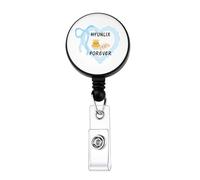 WSNANG Kpop Idol Pair Themed Retractable Badge Reel Fan Gift ID Badge Holder for Kpop Fandom (Forever Badge)