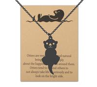 WSNANG Otter Pendant Jewelry - Sea Otter Gifts for Lovers & Family, Stainless Steel, nothing