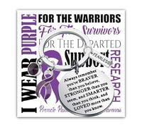 WSNANG Pancreatic Cancer Awareness Keychain Pancreatic Purple Ribbon Keychain Pancreatic Cancer Support Jewelry, Purple Kc, 1.18INCHES