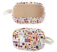 WSNANG Russia Travel Clear Cosmetic Bag Moscow Icons Cultural Gift Winter Vibes Russia Travel Souvenir Merchandise, Russia CMB, Modern