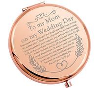 WSNANG Wedding Gifts for Mom to My Mom On My Wedding Day Makeup Mirror Mother of The Bride Mirror Wedding Keepsake Gift (to Mom Mirror)