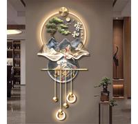 WSNCXFW 3D Wall Art Decor with Led Lights, Modern Walls Hanging Painting Decoration,Chinese Creative Landscape Picture Walls Mounted Lamp, for Living Room Entrance,F,70 * 156CM