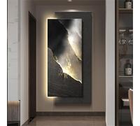 WSNCXFW 3D Wall Art Decor with Led Lights, USB Plug-In Power Supply Modern Art Wall Sculptures Painting,Chinese Wall Hanging Painting,for Home, Entrance Corridor, Study,A,90 * 180cm