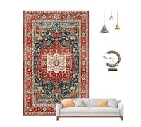 WSNCXFW Graphene Electric Heated Rug, Carpet Floor Heating Mat with Timer, Fast Heating Heated Foot Warmer Indoor Space Heater for Living Room Bedroom Office,E,100 * 200cm