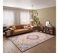 WSNCXFW Large Heated Floor Carpet, Infrared Radiant Floor Heater,Electric Heated Area Rug Heating Pad/Mat Foot Warmer,for Yoga Indoor Living Room Bedroom,E,120 * 200cm