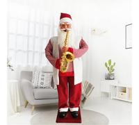 WSNCXFW Life Size Singing and Dancing Santa Claus, 6ft/180cm Electric Animated Musical Moving Figure Statue,Christmas Decoration for Outdoor/Indoor Garden,C