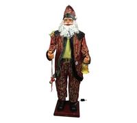 WSNCXFW Life Size Singing and Dancing Santa Claus, 6ft/180cm Electric Animated Musical Moving Figure Statue,Christmas Decoration for Outdoor/Indoor Garden,J