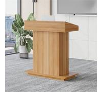 WSNCXFW Mobile Wooden Podium Stand, Modern Professional Wedding Speech Lecterns & Podiums,Teacher's Desk,Church Pulpit,for Restaurants, Seminars & Schools,Walnut,80cm