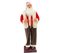 WSNCXFW Singing Dancing Santa Claus, Life Size Electric Santa Statue, Animated Santa Claus, Musical Moving Figure Christmas Decoration,Sining And Dancing Santa Claus,1.8M,B