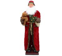WSNCXFW Singing Dancing Santa Claus, Life Size Electric Santa Statue, Animated Santa Claus, Musical Moving Figure Christmas Decoration,1.8M,H