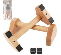 WSNDM 2PCS Balance Inverted Cane, With Anti Slip Adhesive Pads And Eight Anti Slip Stickers, Solid Pushup Bars Stands, Wooden Parallettes Bars, Calisthenics Equipment For Fitness, Bodybuilding