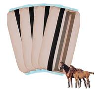 WSNDM 4PCS Mesh Horsefly Boots, Champagne Fine Horse Leg Anti-Mosquito Cover, Breathable Mesh Horse Fly Sheets, Protective Leg Wraps Leggings, To Prevent From Flies And Mosquitoes Biting