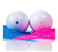 WSNDM Party & Gifts Gender Reveal Exploding Golf Ball, Contains Blue, Pink Powder And Two Tees For Boy Or Girl Baby Surprise Gender Reveal Ideas