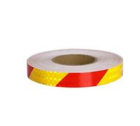 WSNDY 1 Inch X 32.8 Feet Warning Sticker Reflective Tape Self-Adhesive Tape, Industrial Marking Tape Heavy Duty Hazard Caution Warning Safety Adhesive Tape Outdoor,Red/Yellow