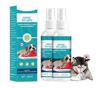 Wsndyjia 2Pcs Anti Chew Spray for Dogs, No Chew Bitter with Apple Spray for Dogs, Safe for Paws Furniture Shoes & More, Training & Behavior Aids for Dogs, Indoor & Outdoor Use (100ml*2)