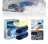 Wsndyjia 2Pcs Electromagnetic Wave Anti Freezing And Snow Removal Device, Snow Remover Device Defroster, Car Interference Antifreeze Instrument Solar Powered Cars Deicer Gadget Anti-freeze Molecular