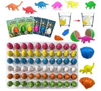 Wsndyjia 60PCS Easter Dinosaur Eggs Toys, Mini Primal Grow Dinosaurs Egg Hatch Toy, Kinder Surprise Party Preliffed Gifts Favours Fillers for Boys Kids