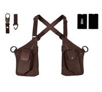 Wsndyjia Brown Double Shoulder Armpit Bag for Men, Anti Theft Hidden Underarm Strap Wallet Pocket Holster, Double Shoulder Straps Phone Wallet.