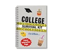 Wsndyjia College Survival Gift Card Book, 2026 College Survival Kit Gift Card Book, Funny Interactive Pages Graduation Students Booklet Organizer for Colleges Freshmen