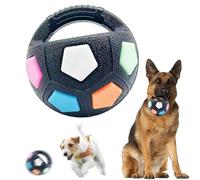 Wsndyjia Dog Calming Ball Toy with Handle - Interactive Chew toys with Squeaker, Strong Rubber Durable Fetch Ball for Small & Medium Dogs, Indoor/Outdoor Fun to Relieve Boredom (black)