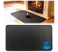 Wsndyjia Fireproof Hearth Rug - 100 * 50cm 3-Layer Silicone Fiberglass Sparks Embers Fireplace Mat, Heat Resistant, Fire Retardant Fireside Pad, Non-Slip, Durable, Safe for Wood & Tile Floors