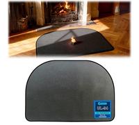 Wsndyjia Fireproof Hearth Rug - 3-Layer Silicone Fiberglass Sparks Embers Fireplace Mat, Heat Resistant, Fire Retardant Fireside Pad, Non-Slip, 80x50x0.1cm, Durable, Safe for Wood & Tile Floors