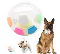 Wsndyjia Interactive Dog Chew Ball with Squeaker - Calming Toy with Handle, Strong Rubber Durable Fetch Ball for Small & Medium Dogs, Indoor/Outdoor Fun to Relieve Boredom