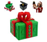 Wsndyjia The Prank Gift Box, Funny Screws Challenge with Finger Surprise, 3D Printed Annoying Gift Box Ornament with Concealed Key, for Festival, Christmas, All Occasions (Green)