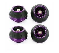 WSNWWKDD Fairing Kits 4Pcs Universal Motorcycle Wheel Protection Crash Pad Crash Protectors Alloy Falling Front Fork Slider Cups Frame Guards(4Pcs Purple B)