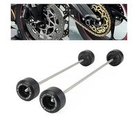WSNWWKDD Fairing Kits For Street Triple 765 R S RS 2017-2024 Motorcycle Protector Rear Front Wheel Axle Fork Crash Slider Frame Slider Crash Pad Frame Guards(Front Rear Slider)