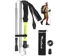Wsobue Walking Pole-1 Pack Hiking Trekking Pole With Antishock and Quick Lock System, Telescopic, Collapsible, Ultralight Foldable Hiking Walking Stick for Seniors Women Men (Green-1PACK)