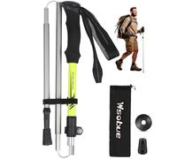 Wsobue Walking Pole-1 Pack Hiking Trekking Pole With Antishock and Quick Lock System, Telescopic, Collapsible, Ultralight Foldable Hiking Walking Stick for Seniors Women Men (Green-1PACK)