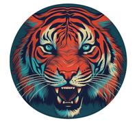 WSOIHFEC Big Red Tiger Seat Cushion Round Chair Pad