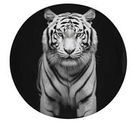 WSOIHFEC Black and White Tiger1 Seat Cushion Round Chair Pad