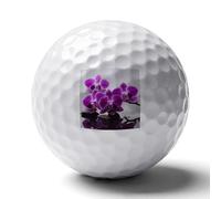 WSOIHFEC Purple Butterfly Orchid Golf Ball for Rubber,Golf Balls Maximized Distance,Personalized Golf Balls for Golfers,Dads