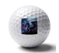 WSOIHFEC Purple Dragon Purple Moon Golf Ball for Rubber,Golf Balls Maximized Distance,Personalized Golf Balls for Golfers,Dads