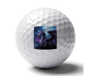 WSOIHFEC Purple Dragon Purple Moon Golf Ball for Rubber,Golf Balls Maximized Distance,Personalized Golf Balls for Golfers,Dads