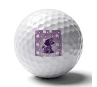 WSOIHFEC Purple Poodle Polka Dot Golf Ball for Rubber,Golf Balls Maximized Distance,Personalized Golf Balls for Golfers,Dads