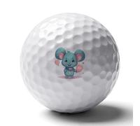 WSOIHFEC Rat Holding A Balloon Golf Ball for Rubber,Golf Balls Maximized Distance,Personalized Golf Balls for Golfers,Dads
