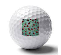 WSOIHFEC Red Ladybugs On A Blue Background Golf Ball for Rubber,Golf Balls Maximized Distance,Personalized Golf Balls for Golfers,Dads