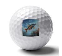 WSOIHFEC Safflower Flying Fish Golf Ball for Rubber,Golf Balls Maximized Distance,Personalized Golf Balls for Golfers,Dads